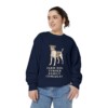 Rat Terrier Humor Sweatshirt, True Navy, person 2 front
