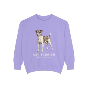 rat-terrier-sweatshirt-latin-violet Rat Terrier Latin Sweatshirt, Violet, front view