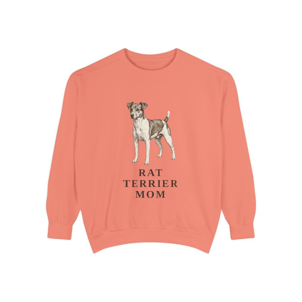 Rat Terrier Mom Sweatshirt, Terracotta, front view