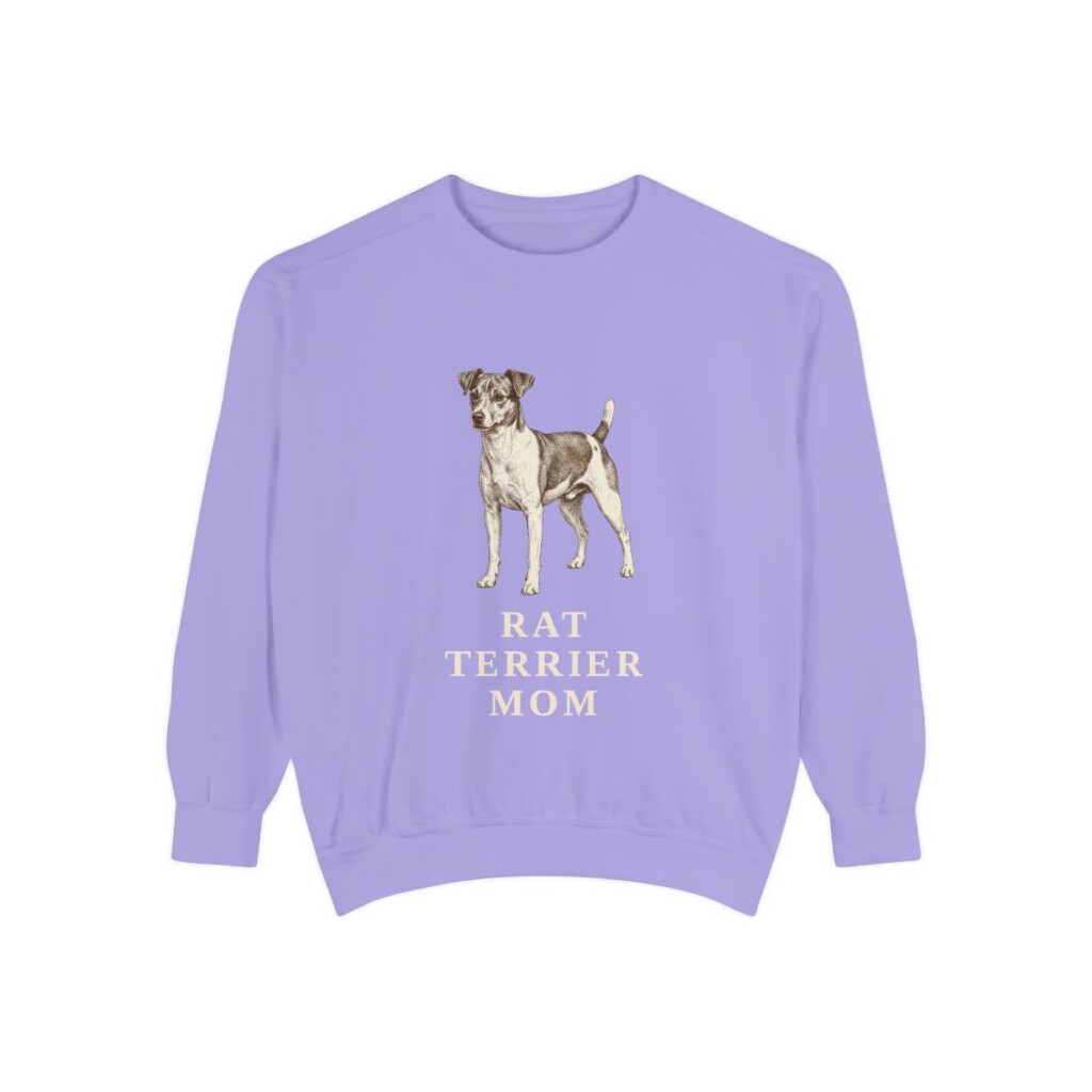 Rat Terrier Mom Sweatshirt, Violet, front view