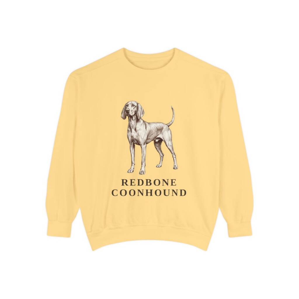 Redbone Coonhound Sweatshirt, Butter, front view