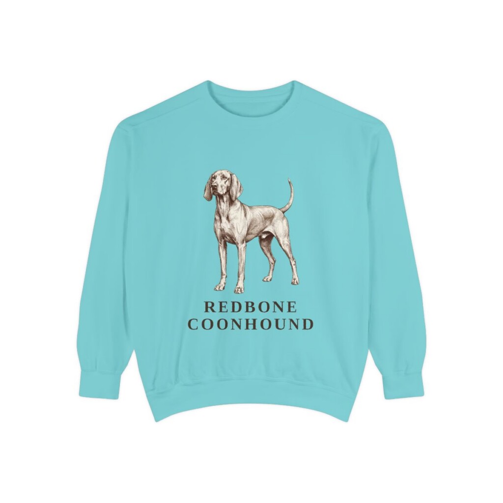Redbone Coonhound Sweatshirt, Chalky Mint, front view