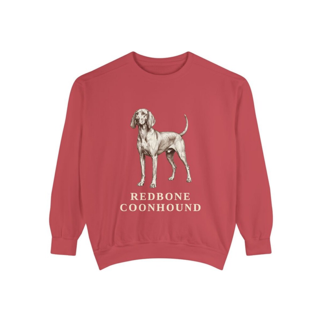 Redbone Coonhound Sweatshirt, Crimson, front view