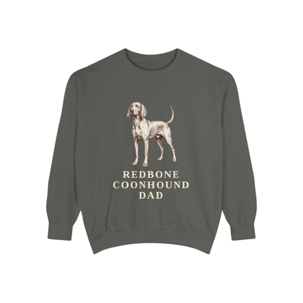 Redbone Coonhound Dad Sweatshirt, Pepper, front view