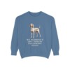 Redbone Coonhound Humor Sweatshirt, Blue Jean, front view