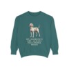 Redbone Coonhound Humor Sweatshirt, Blue Spruce, front view