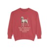 Redbone Coonhound Humor Sweatshirt, Crimson, front view