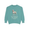 Redbone Coonhound Humor Sweatshirt, Seafoam, front view