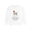 Redbone Coonhound Humor Sweatshirt, White, front view