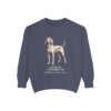 redbone-coonhound-sweatshirt-latin-denim Redbone Coonhound Latin Sweatshirt, Denim, front view