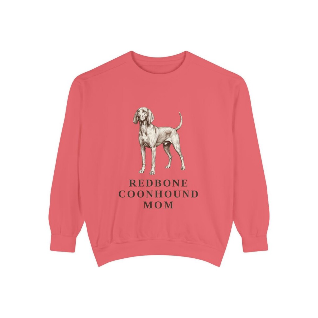 Redbone Coonhound Mom Sweatshirt, Watermelon, front view