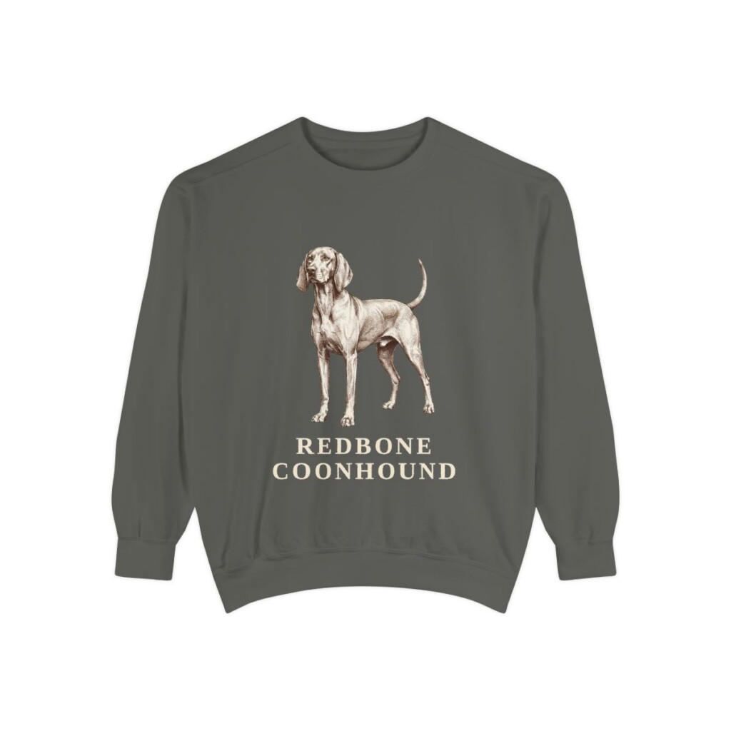 Redbone Coonhound Sweatshirt, Pepper, front view