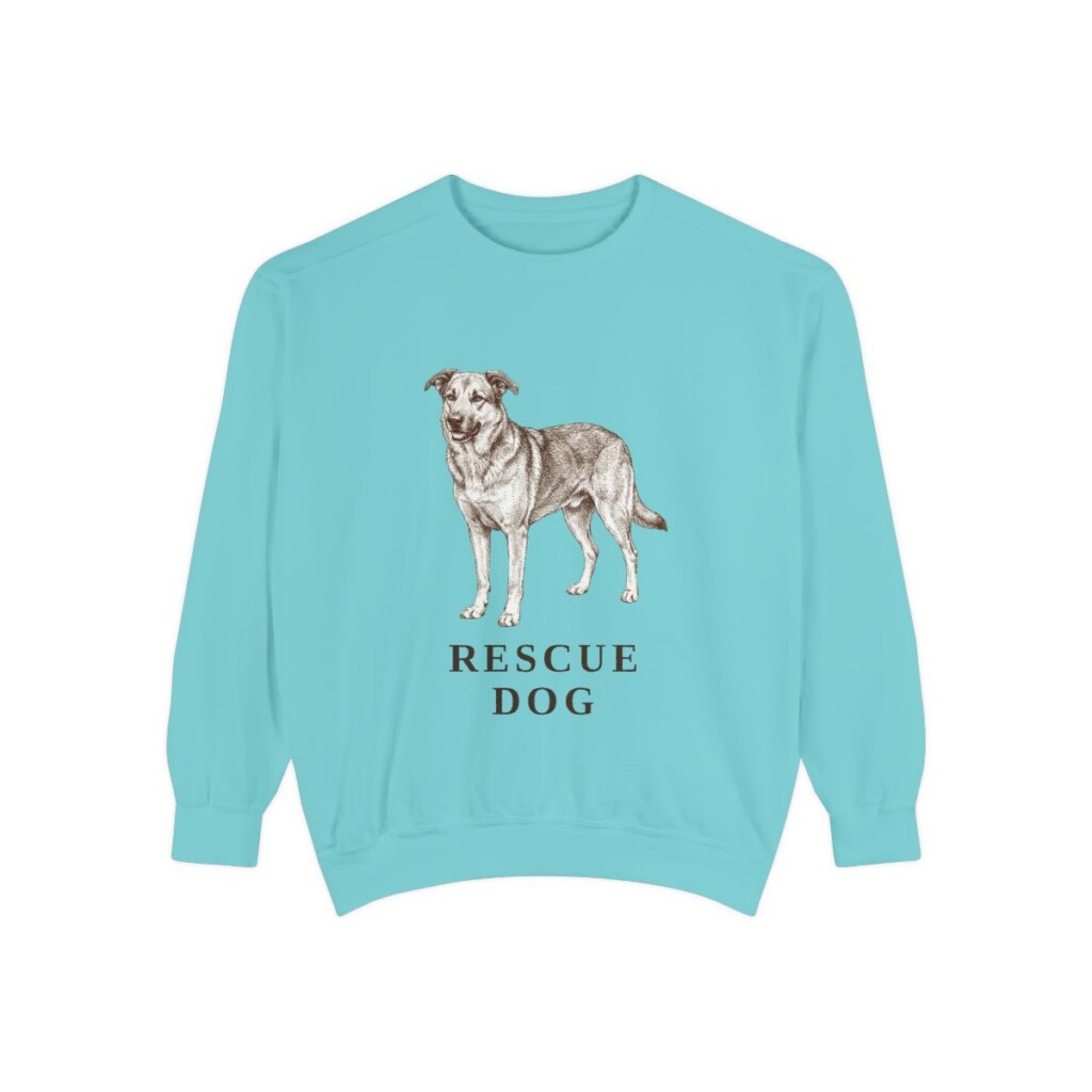 Rescue Dog Sweatshirt, Chalky Mint, front view