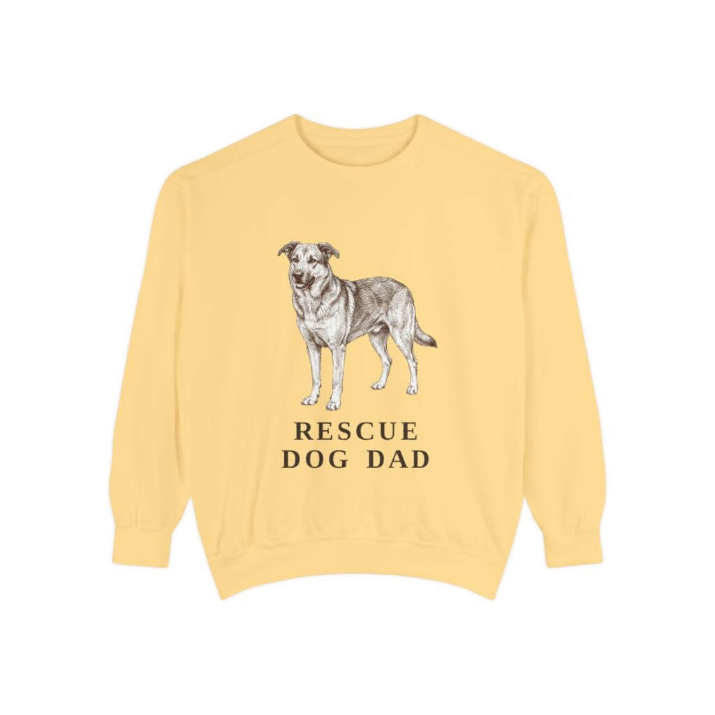 Rescue Dog Dad Sweatshirt, Butter, front view