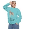 rescue-dog-sweatshirt-humor-chalky-mint-person-2-context Rescue Dog Humor Sweatshirt, Chalky Mint, person 2 context