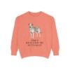 rescue-dog-sweatshirt-humor-terracotta Rescue Dog Humor Sweatshirt, Terracotta, front view