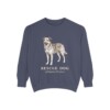 Rescue Dog Latin Sweatshirt, Denim, front view
