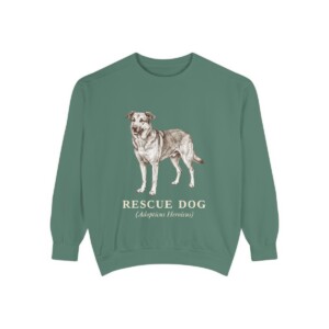 Rescue Dog Latin Sweatshirt, Light Green, front view