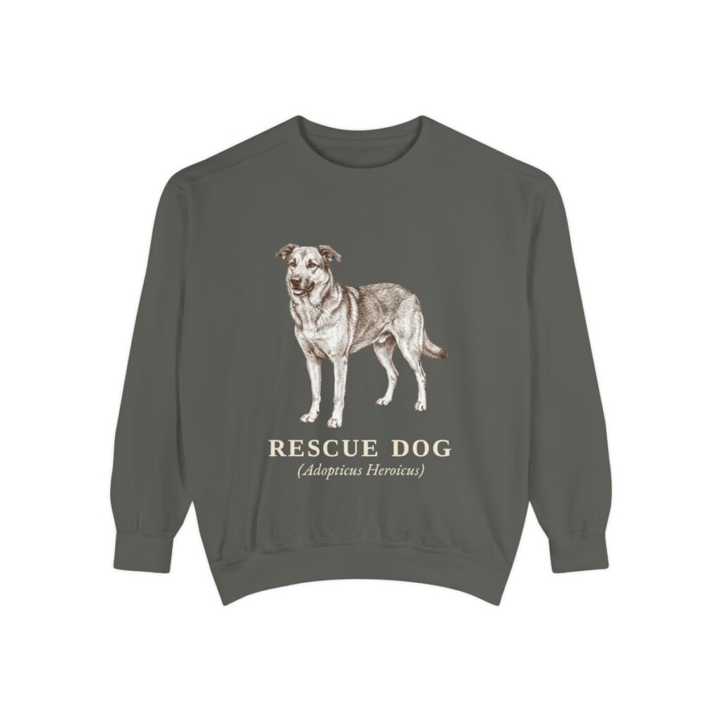 Rescue Dog Latin Sweatshirt, Pepper, front view