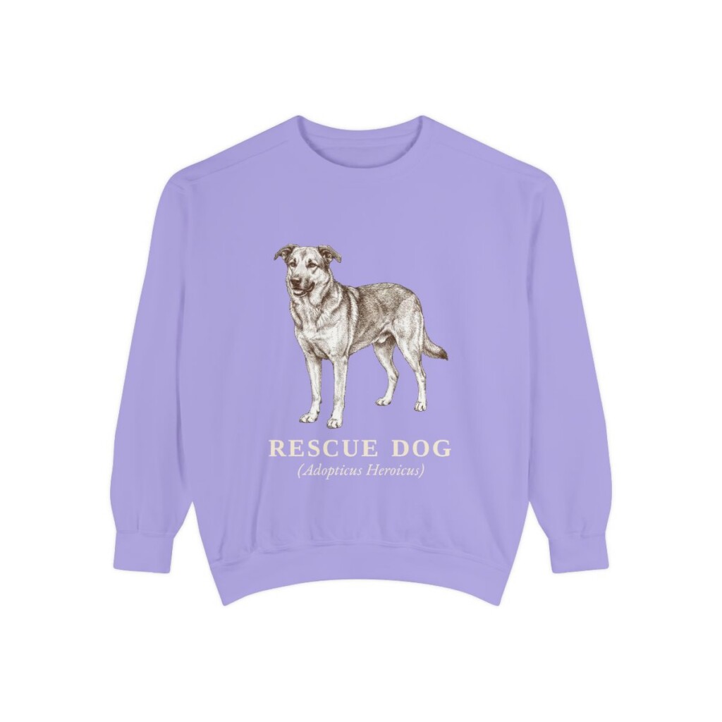 Rescue Dog Latin Sweatshirt, Violet, front view