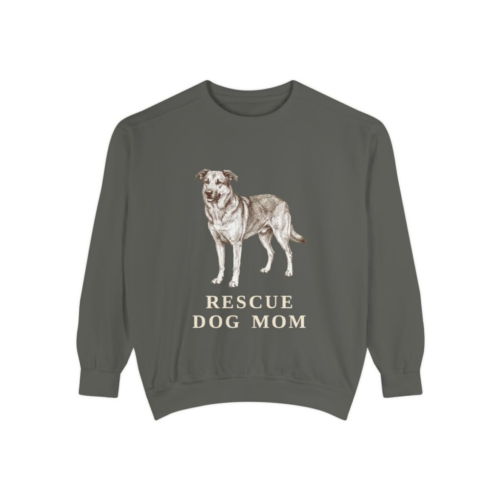 Rescue Dog Mom Sweatshirt, Pepper, front view