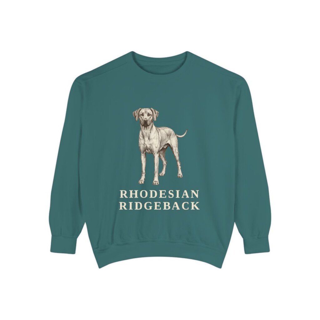 Rhodesian Ridgeback Sweatshirt, Blue Spruce, front view