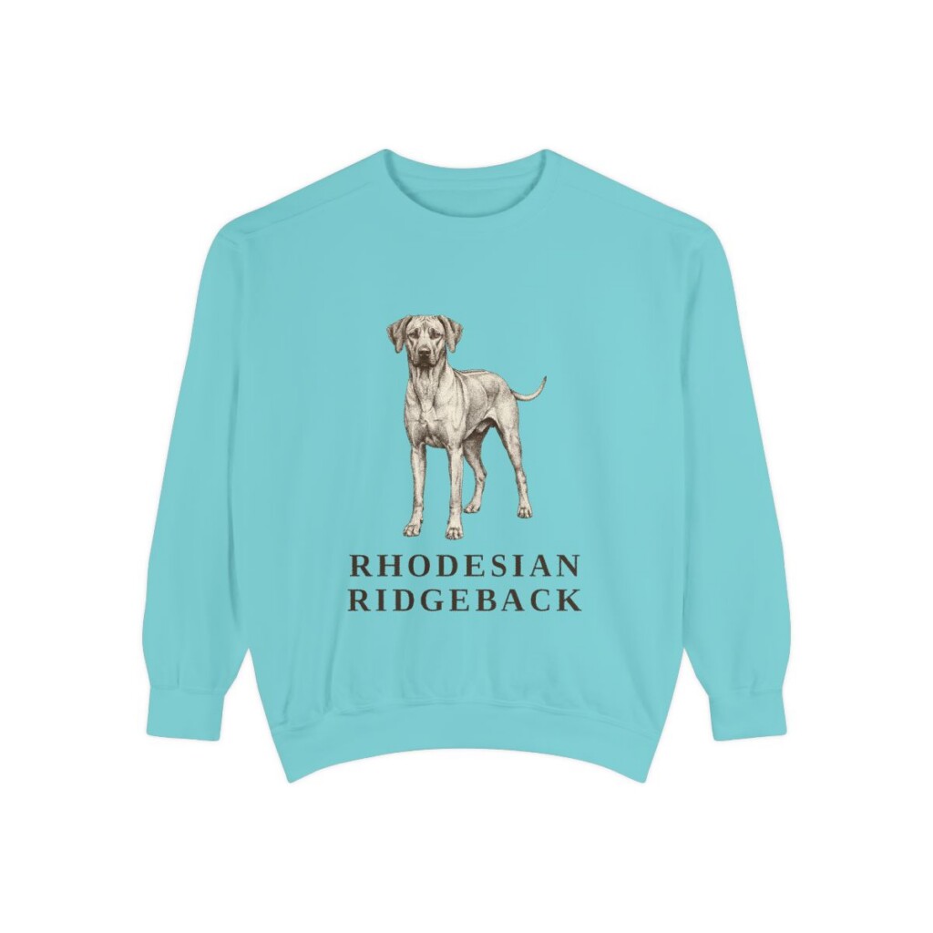 Rhodesian Ridgeback Sweatshirt, Chalky Mint, front view