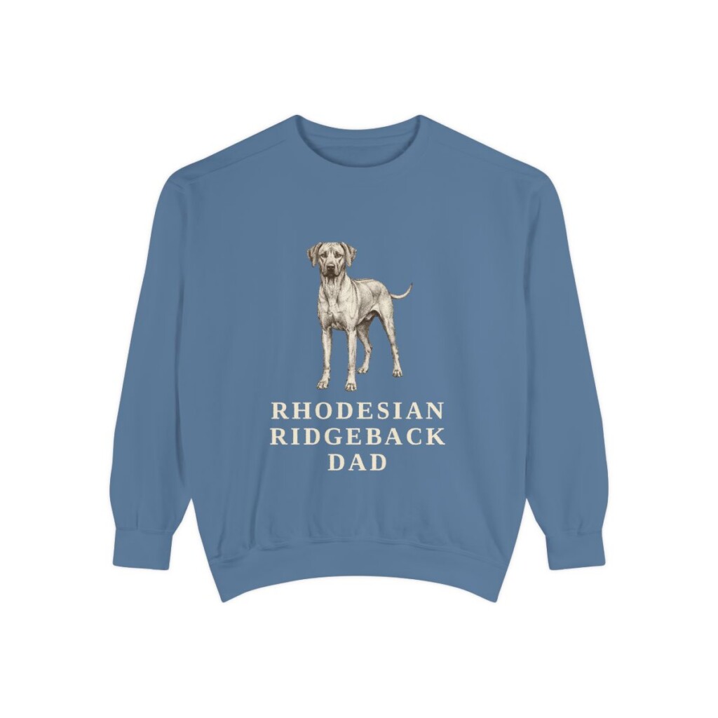 Rhodesian Ridgeback Dad Sweatshirt, Blue Jean, front view