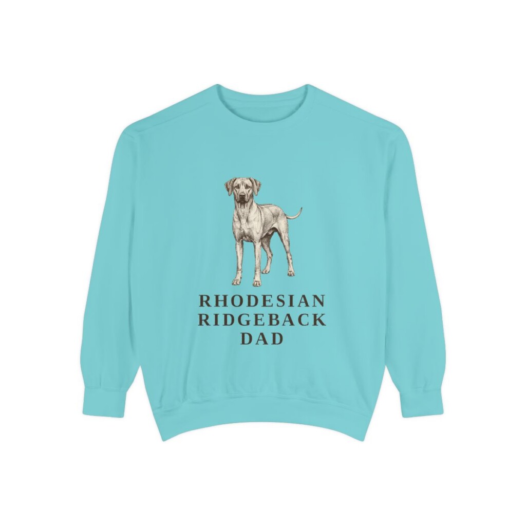 Rhodesian Ridgeback Dad Sweatshirt, Chalky Mint, front view