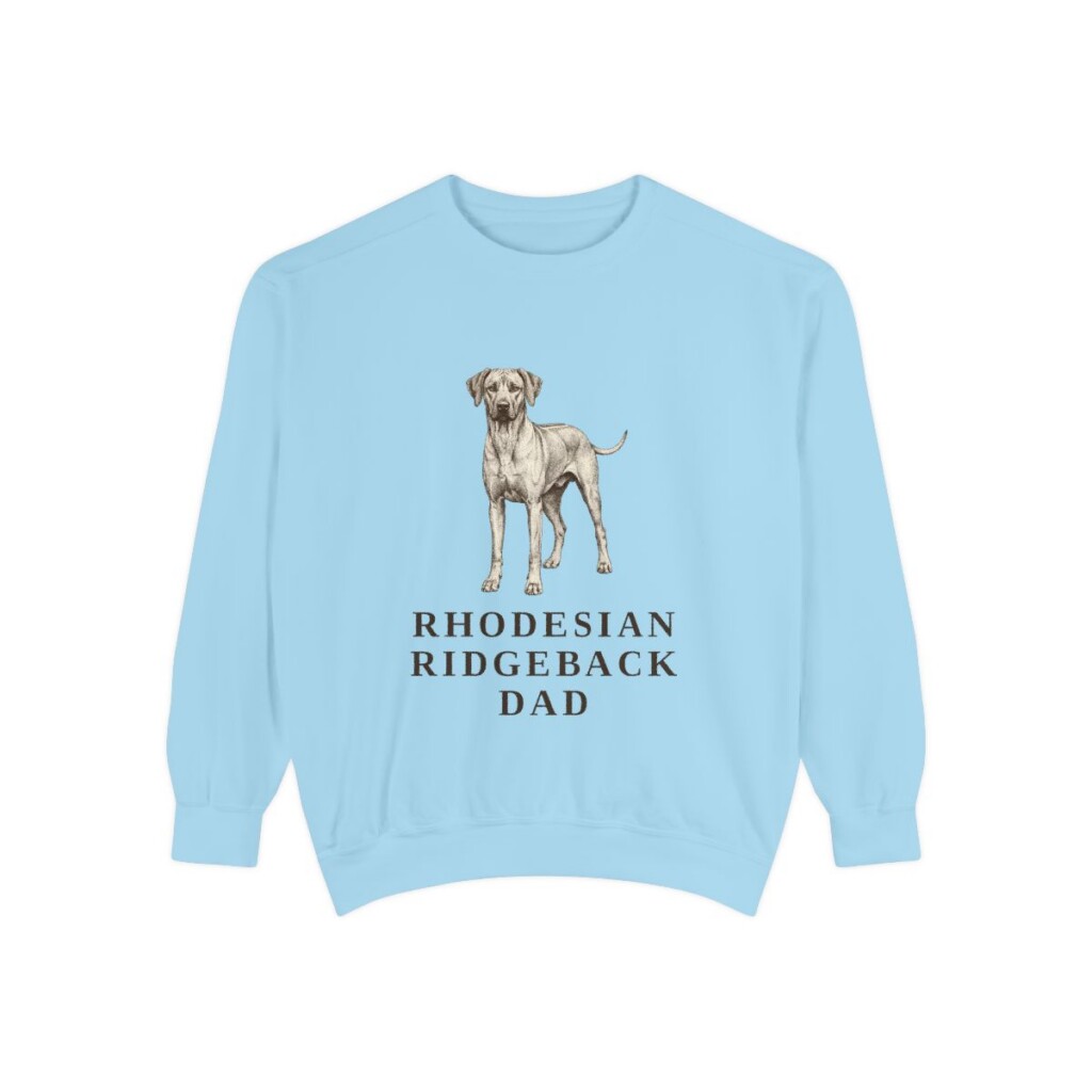Rhodesian Ridgeback Dad Sweatshirt, Chambray, front view