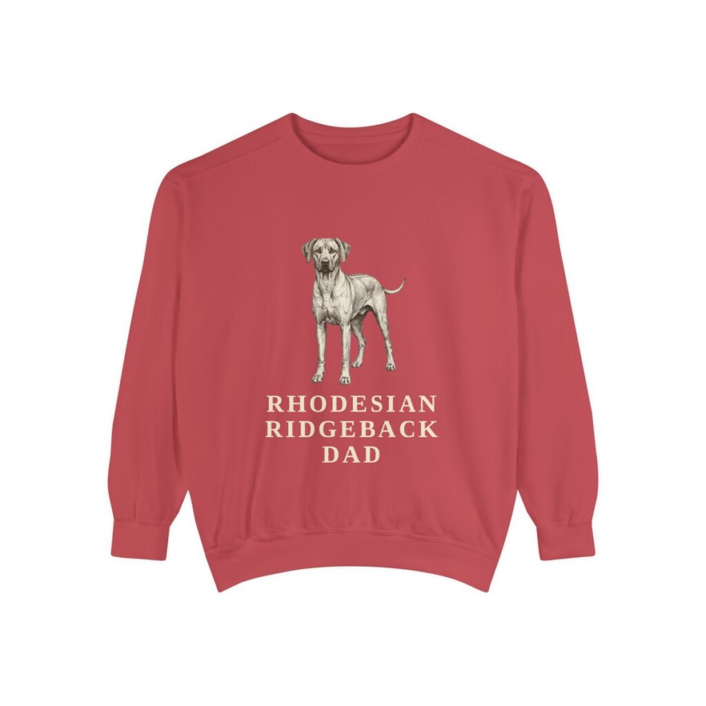 Rhodesian Ridgeback Dad Sweatshirt, Crimson, front view