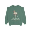Rhodesian Ridgeback Humor Sweatshirt, Light Green, front view