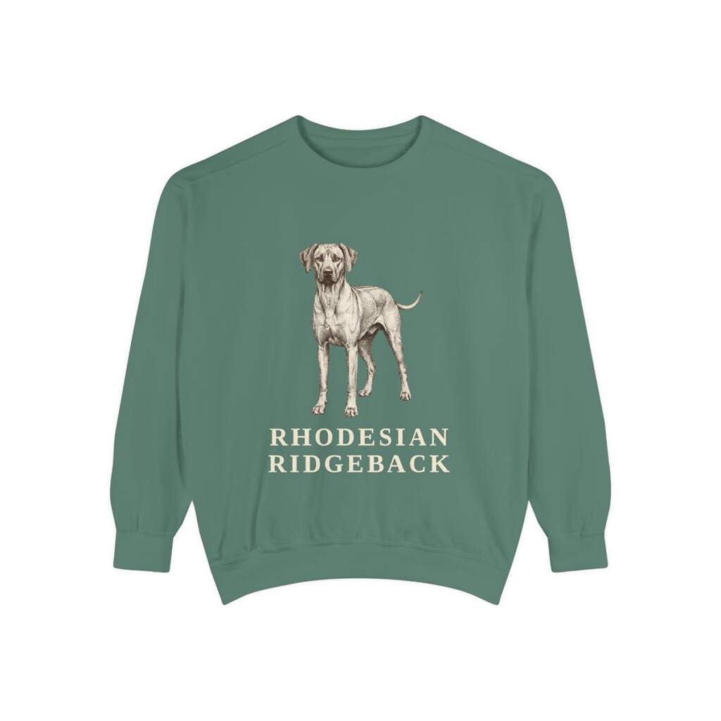 Rhodesian Ridgeback Sweatshirt, Light Green, front view