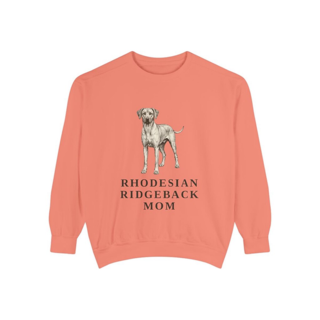 Rhodesian Ridgeback Mom Sweatshirt, Terracotta, front view