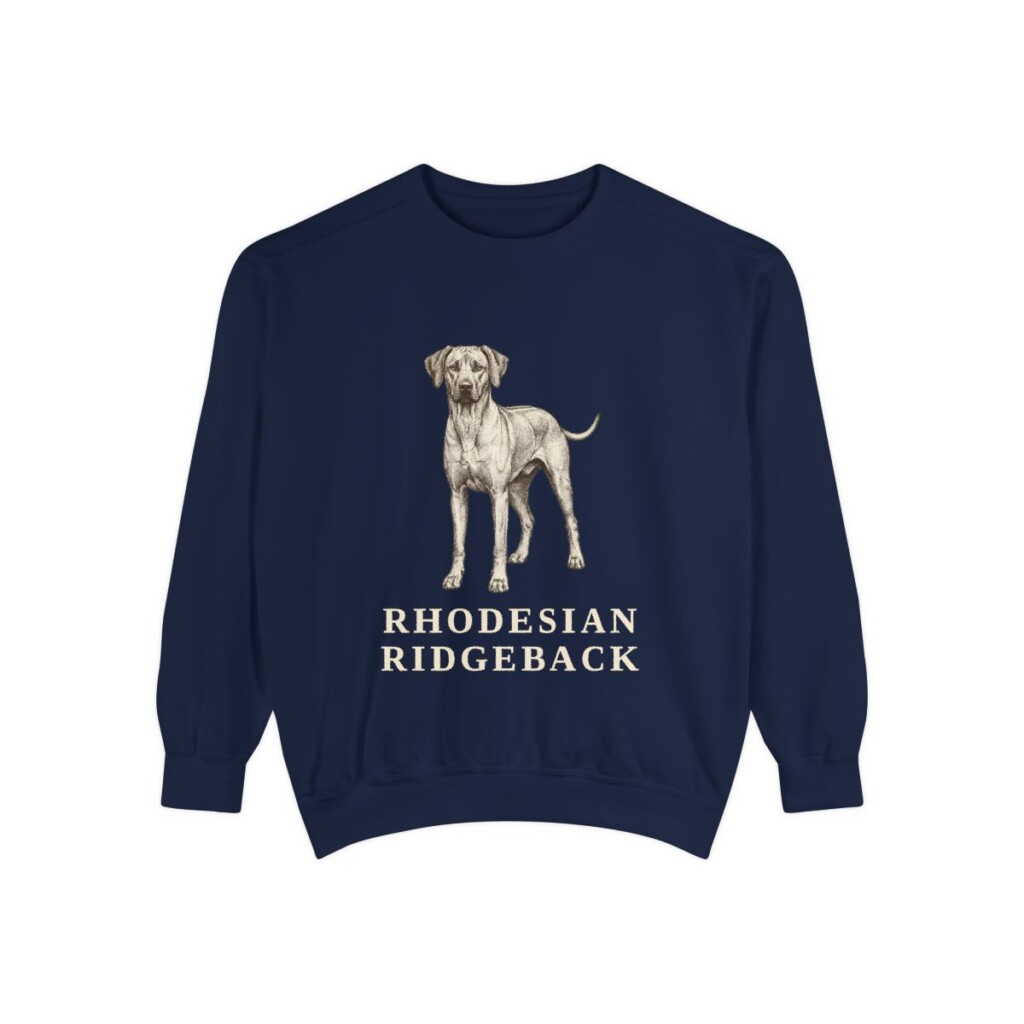 Rhodesian Ridgeback Sweatshirt, True Navy, front view