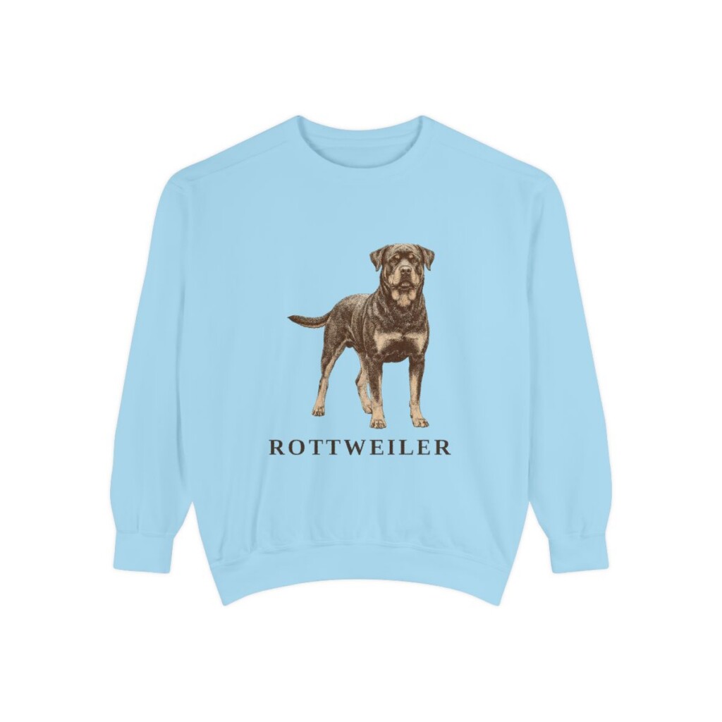 Rottweiler Sweatshirt, Chambray, front view