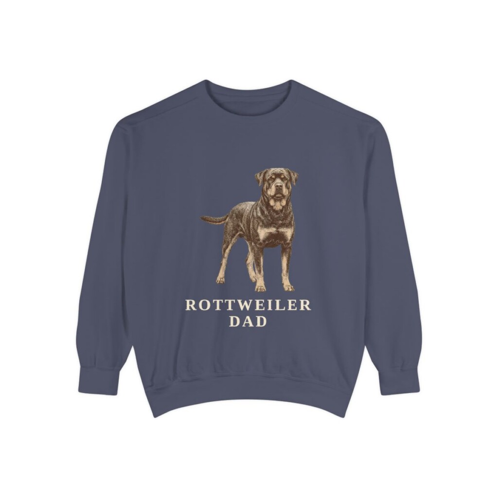 Rottweiler Dad Sweatshirt, Denim, front view
