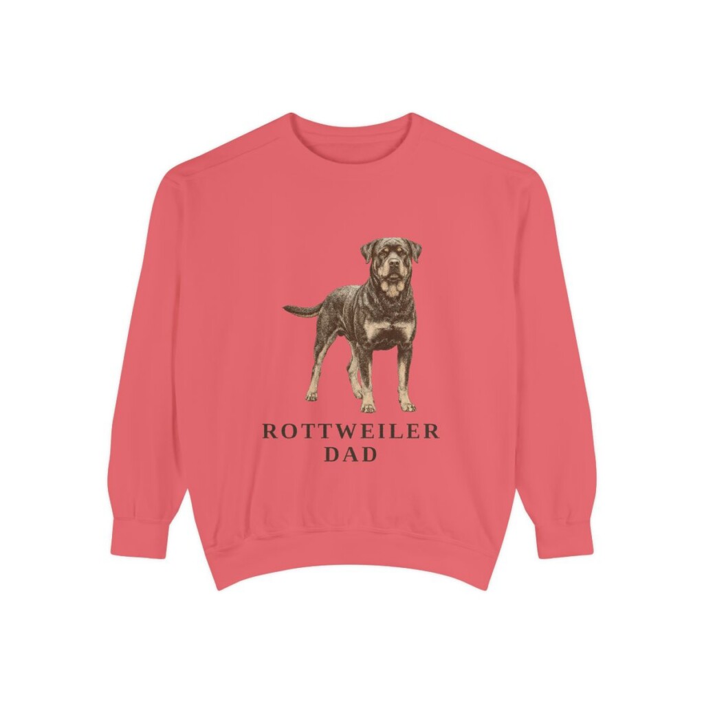 Rottweiler Dad Sweatshirt, Watermelon, front view