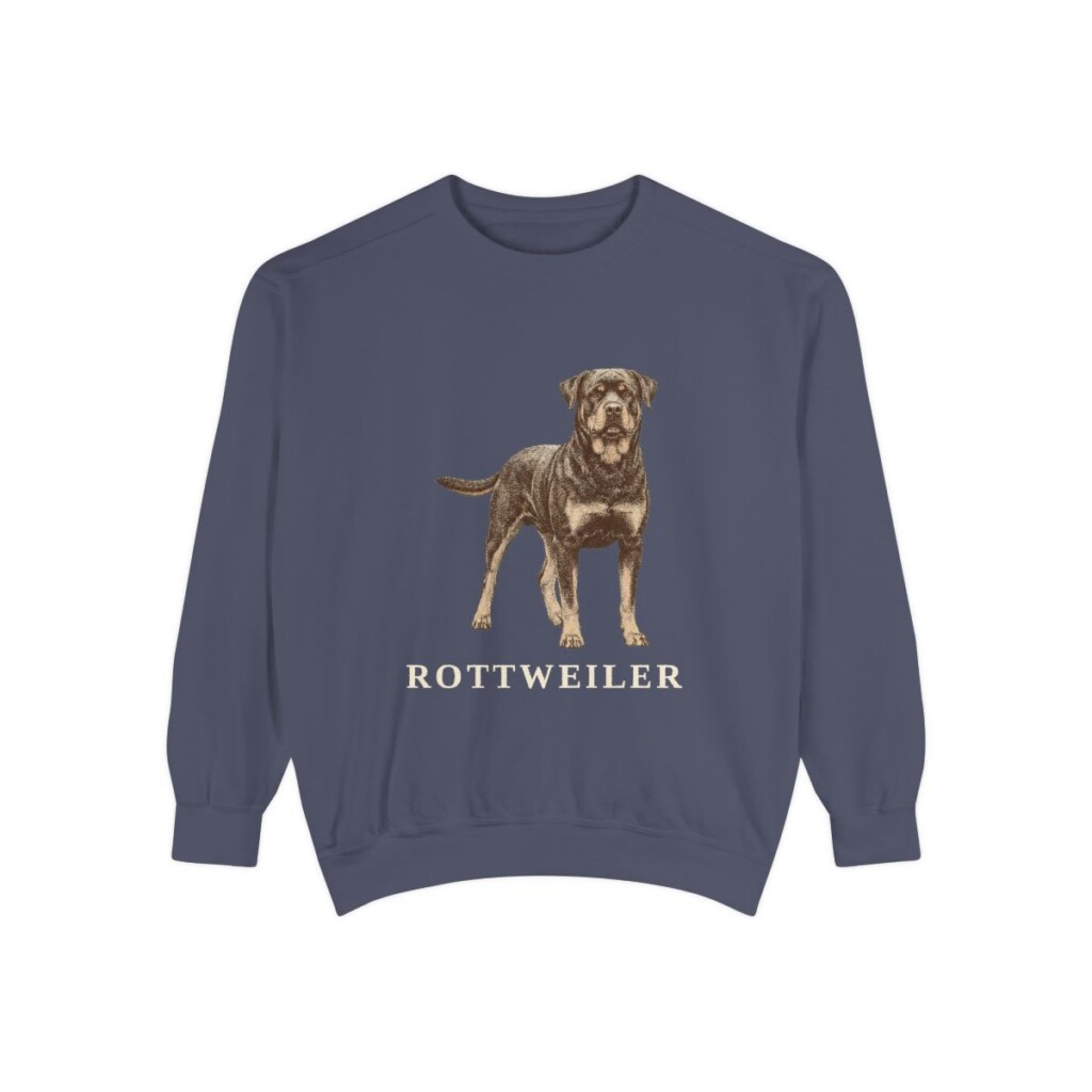 Rottweiler Sweatshirt, Denim, front view