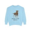 Rottweiler Humor Sweatshirt, Chambray, front view
