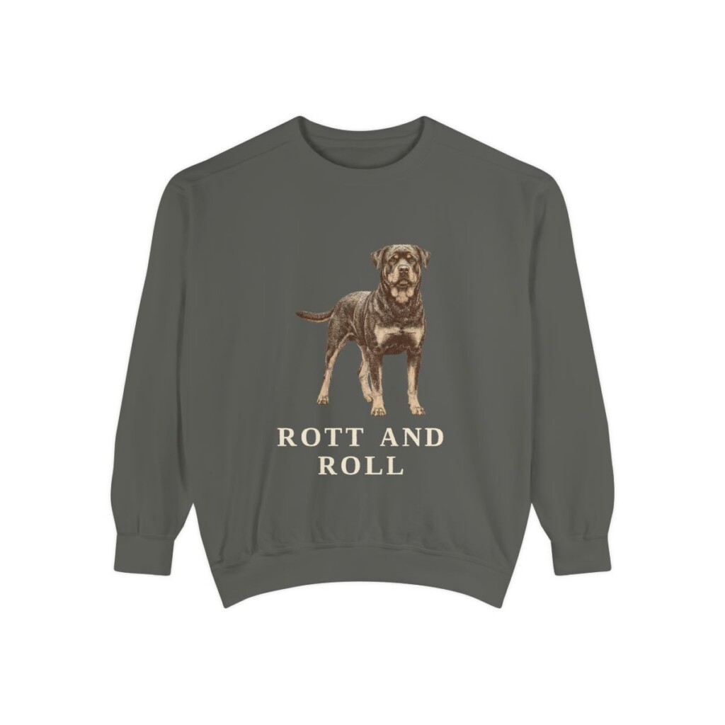Rottweiler Humor Sweatshirt, Pepper, front view