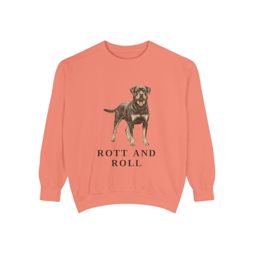 Rottweiler Humor Sweatshirt, Terracotta, front view