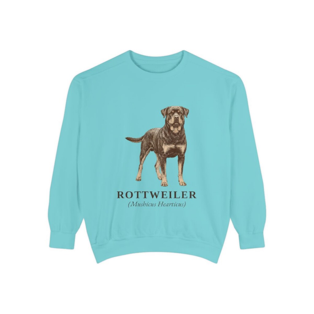 Rottweiler Latin Sweatshirt, Chalky Mint, front view