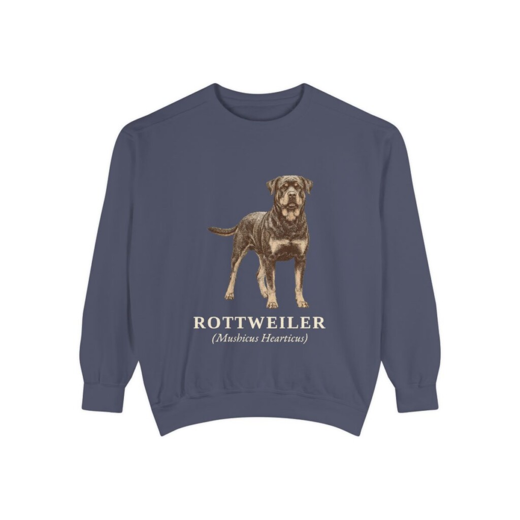 Rottweiler Latin Sweatshirt, Denim, front view