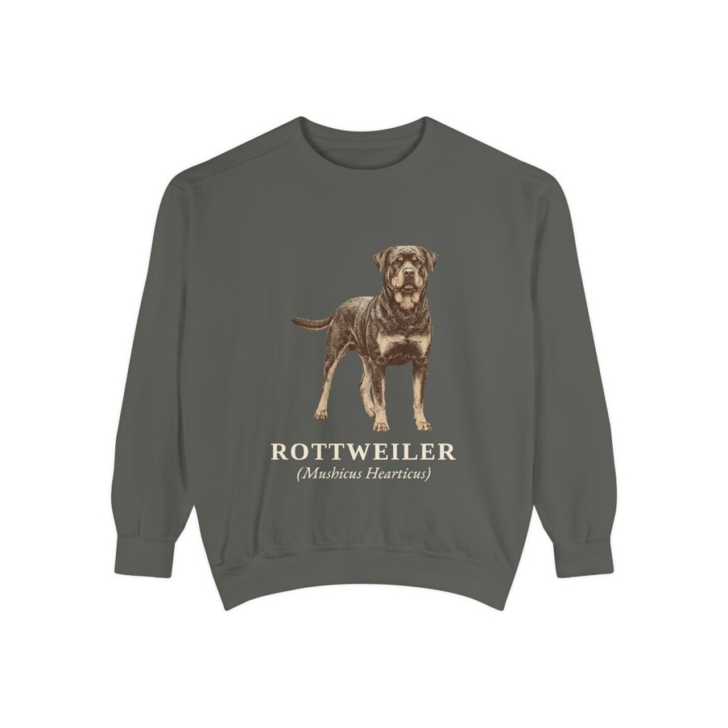 Rottweiler Latin Sweatshirt, Pepper, front view