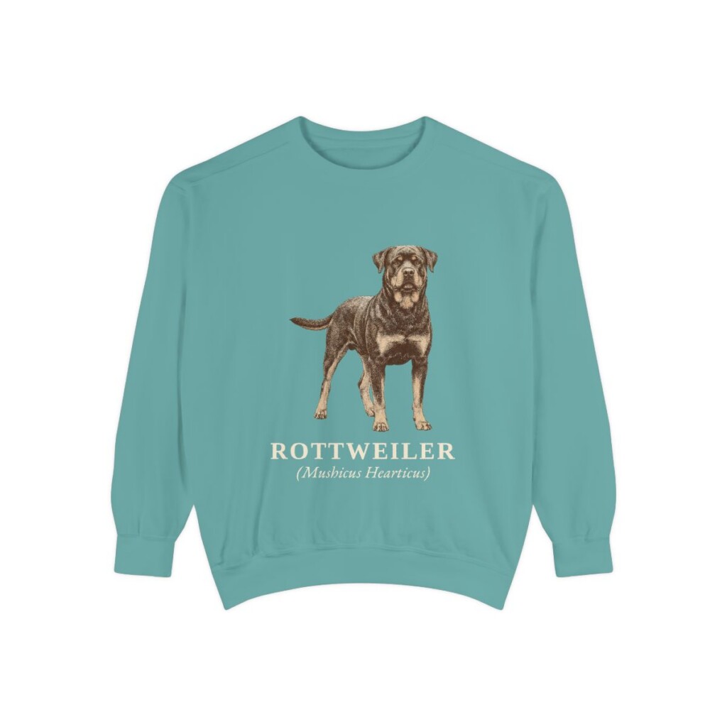 Rottweiler Latin Sweatshirt, Seafoam, front view