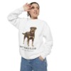 Rottweiler Latin Sweatshirt, White, person 2 context