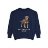 rottweiler-sweatshirt-mom-true-navy Rottweiler Mom Sweatshirt, True Navy, front view