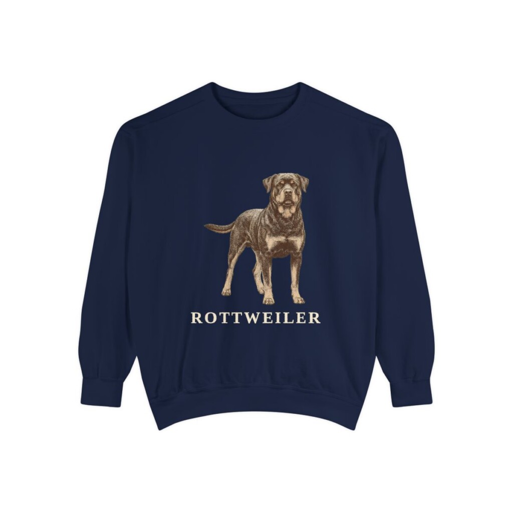 Rottweiler Sweatshirt, True Navy, front view