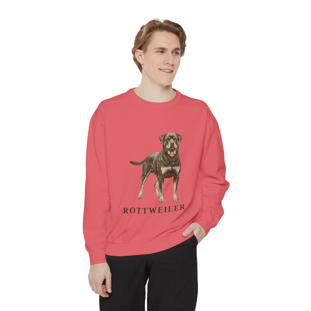 Rottweiler Sweatshirt, Watermelon, person 1 front